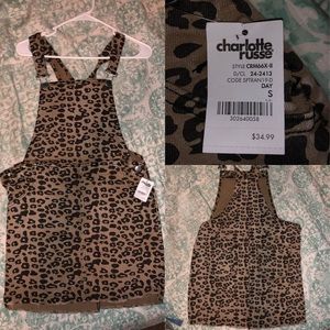 Leopard Print Overall Skirt